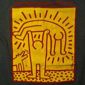 Vintage 1984 Keith Haring SFMOMA pop art t-shirt