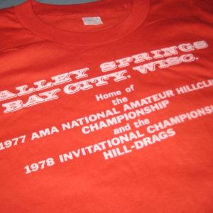 Vintage 1970's motorcycle championships t-shirt