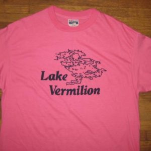 Vintage 1980's Lake Vermilion map t-shirt, XL, soft & thin