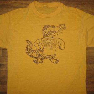1980 Northfield swimming t-shirt, CRAZY soft and thin, M