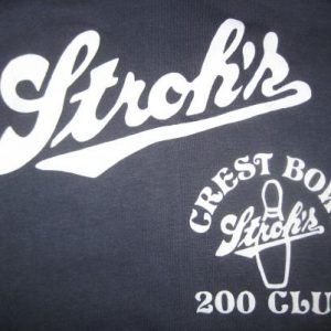 Vintage 1980s Stroh's Bowling t-shirt, S M, soft and thin
