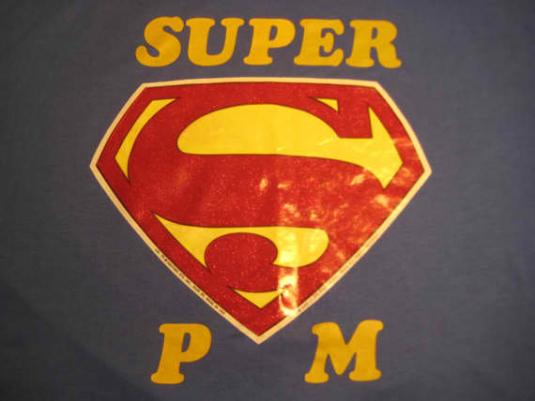 Vintage 1980’s Super Man iron-on t-shirt, M L