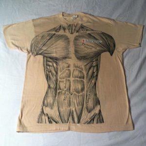 Vintage 1970's muscular diagram t-shirt