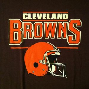 Vintage Cleveland Browns NFL football helmet t-shirt