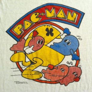 Vintage PAPER THIN 1980's PAC MAN video game t-shirt