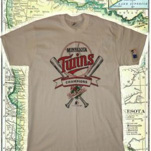 Vintage 1987 Minnesota Twins t-shirt, deadstock with tag, XL