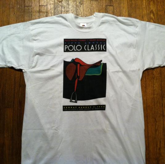 Vintage RARE 1994 Polo Ralph Lauren charity match t-shirt