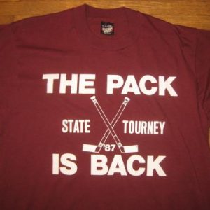 Vintage dated 1987 hockey tournament t-shirt