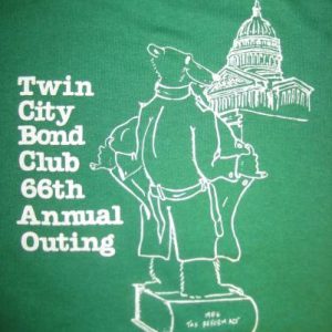 Vintage 1987 Twin Cities Bond Club t-shirt, large