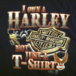 Vintage 1980's Harley Davidson 3D Emblem motorcycle t-shirt