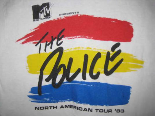 Vintage 1983 The Police MTV sleeveless t-shirt