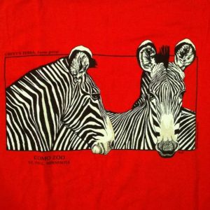 Vintage 1980's zebras, MN Como zoo t-shirt