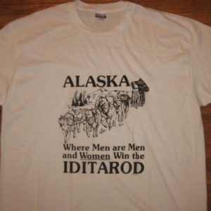 1980's Alaska sled race t-shirt, soft and thin, XL-XXL