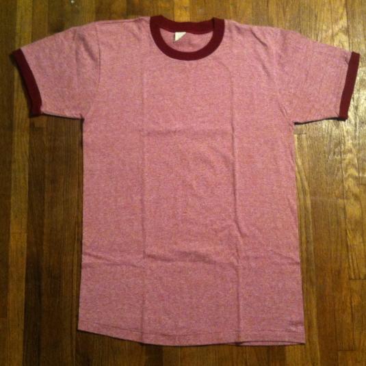 Vintage Beautiful 1970’s heather pink blank ringer t-shirt