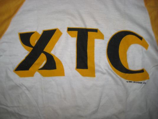 Vintage 1981 XTC raglan t-shirt, deadstock, small