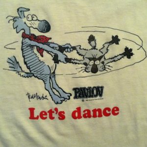 Vintage 1980's Let's Dance Pavlov's Dog comic strip t-shirt