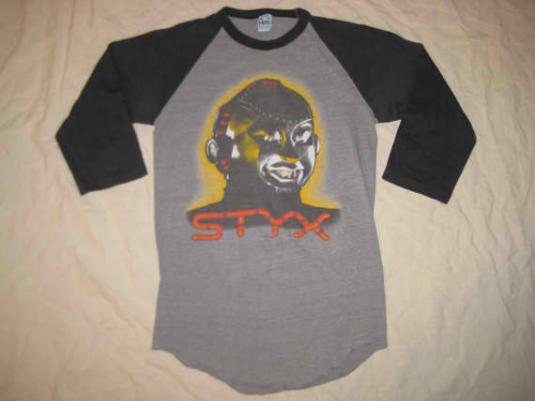Vintage 1983 Styx raglan t-shirt, Kilroy was here