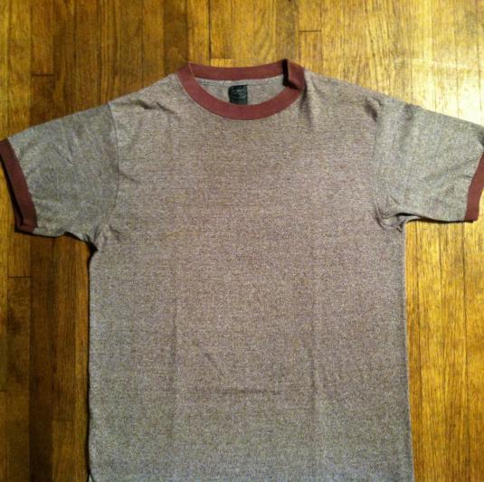 Vintage 1980’s heather brown blank ringer t-shirt