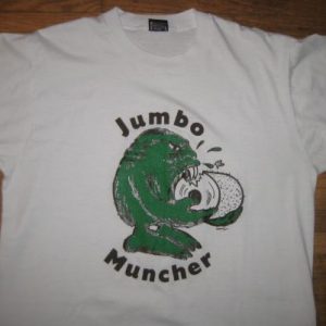 Vintage T-shirt monster eating a roll of toilet paper, L-XL