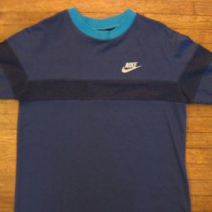 Vintage 1980's Nike Blue Tag tennis ringer t-shirt