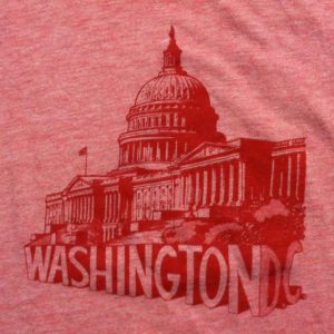Vintage 1980's Washington DC heather red ringer t-shirt