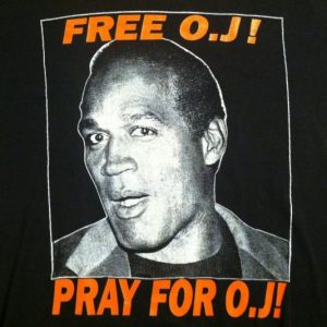 Vintage 1990's FREE OJ SIMPSON murder trial t-shirt