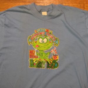 Vintage Late 1970's, early 80's funny toad iron-on t-shirt