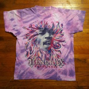 Vintage 1980's Jimi Hendrix purple tie dye t-shirt