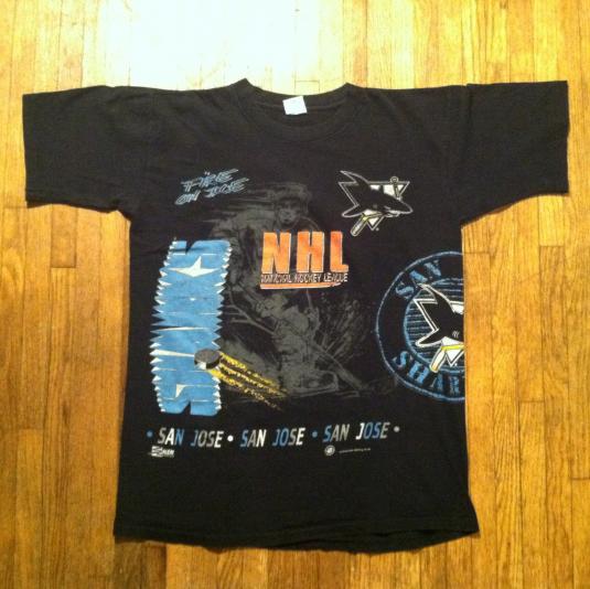 Vintage 1991 San Jose Sharks hockey t-shirt | Defunkd