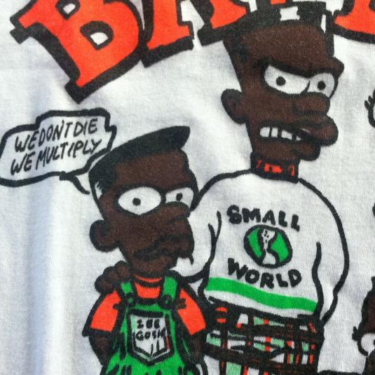 Vintage bootleg Simpsons Bay Bay Kids black Bart t-shirt | Defunkd
