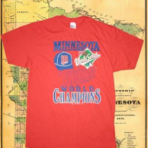 Vintage 1987 Minnesota Twins t-shirt, deadstock, L-XL