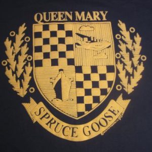 Vintage 1980's Queen Mary and Spruce Goose tourist t-shirt
