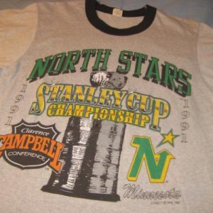 Vintage 1991 MN North Stars ringer t-shirt, Screen Stars