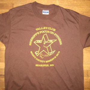 Vintage 1980's Shakope, Minnesota fitness t-shirt, L-XL