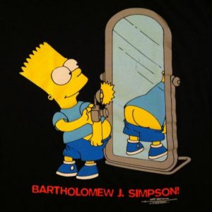 Vintage 1990's Bart Simpson selfie t-shirt, The Simpsons