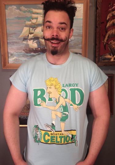 Vintage Crazy Larry Bird bootleg parody t-shirt