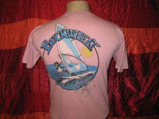 Weird 1980’s t-shirt with Buckwheat windsurfing, M