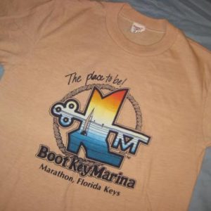 Vintage 1980's Boot Key Marina t-shirt, soft and thin