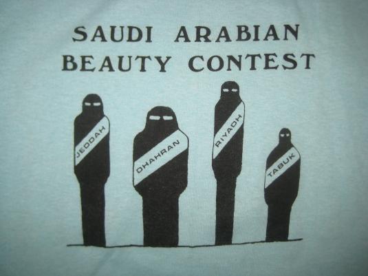 vintage 1980’s “Saudi Arabian Beauty Contest” t-shirt