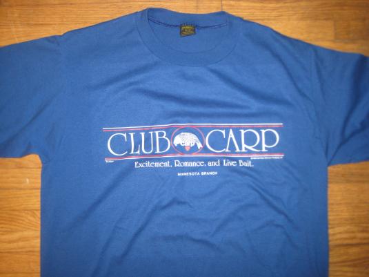 Vintage 1980's “Club Carp”, Minnesota fishing t-shirt, L-XL Defunkd