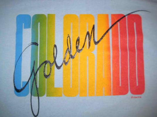 Vintage 1980’s Golden, Colorado t-shirt, soft and thin, M L