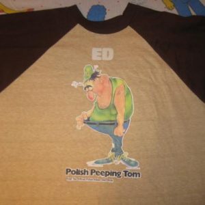 1970's Polish Peeping Tom t-shirt, crazy soft & thin