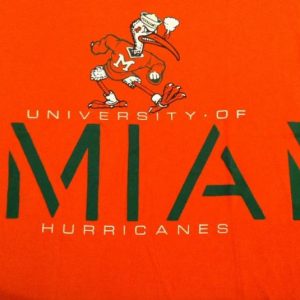 Vintage 1980's Universityof Miami Hurticanes t-shirt