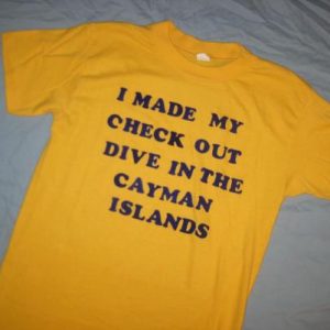 Vintage 1980's Dive in The Cayman Islands t-shirt