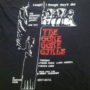 Vintage late 80's- 90's Gore Gore Girls horror movie t-shirt