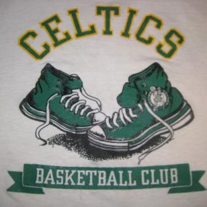 Vintage 1980's Boston Celtics ringer t-shirt, M