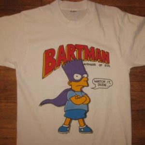 Vintage 1989-1990 Bartman t-shirt, medium, The Simpsons