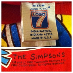 Vintage 1990 Bart Simpson UW Stout The Simpsons t-shirt