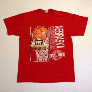 Vintage 1991 Nebraska Cornhuskers basketball champs t-shirt