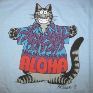 Vintage Aloha Kliban Cat 1980s t-shirt, S M